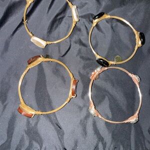 Bourbon and Bowties Gold and Black Bracelets